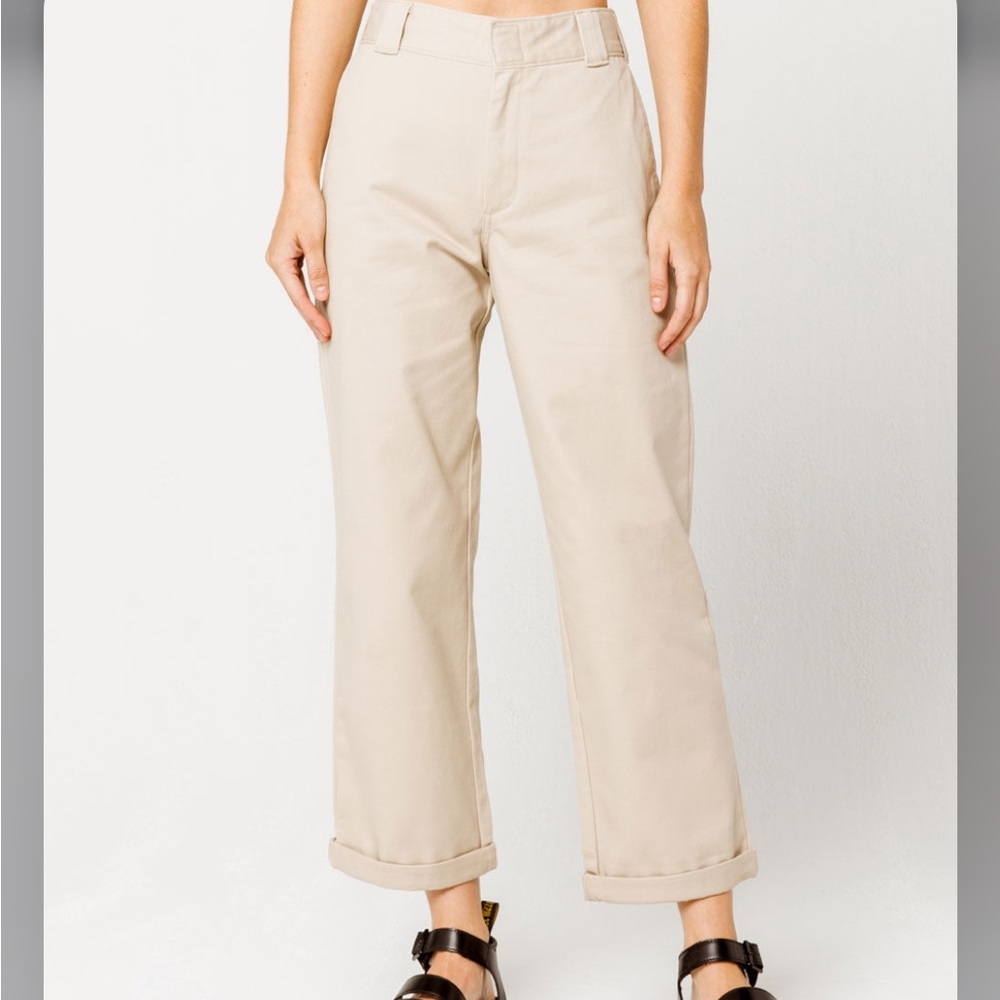 Dickies work crop roll hem pants